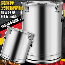 Stainless Steel Rice Barrel Oil Barrel Bucket Milk Transport Barrel Pick Up Wine Barrel Tea Leaf Jars Thickened Stainless Steel Sealing Barrel 304