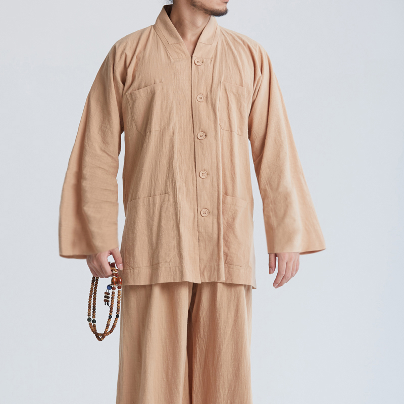 Tzu Chi Monk Served Zen Buddhist Short Vest Suit Summer Style cool and breathable 70% sleeves Short-shirt pure cotton clothes YXS02