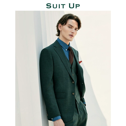 Зеленый классический костюм, мужской пиджак классического кроя, платье, изысканный стиль