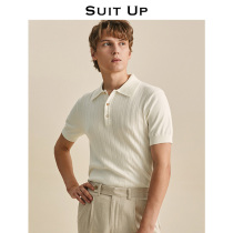 White polo shirt mens short sleeve business casual summer clothes breathable slim mens 2021 new trend lapel T-shirt