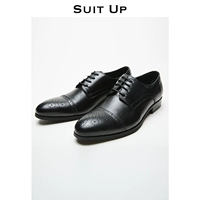 Черная кожаная обувь Brock