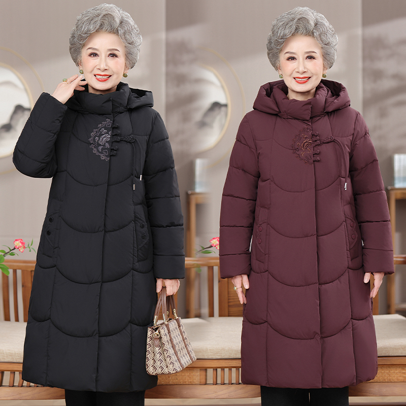 2025 Middle-Aged and Elderly Women's down Cotton Jacket, Mid-Length Winter Large Size Grandma's Thick Cotton Coat 2025 Middle-Aged and Elderly Women's down Cotton Jacket, Mid-Length Winter Large Size Grandma's Thick Cotton Coat