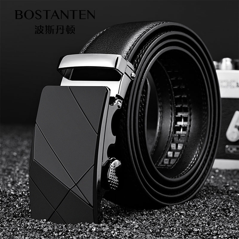 Persian Denton men's belt automatic buckle belt cowhide business casual belt middle-aged and young suit pants belt