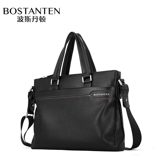 波斯丹顿 Сумка на одно плечо, ноутбук, из натуральной кожи, простой и элегантный дизайн, бизнес-версия