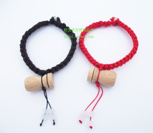 Chai gỗ nhỏ tinh dầu vòng tay màu xanh lá cây môi trường hương thơm chai nước hoa vòng tay trang sức vòng dâu tằm cho bé