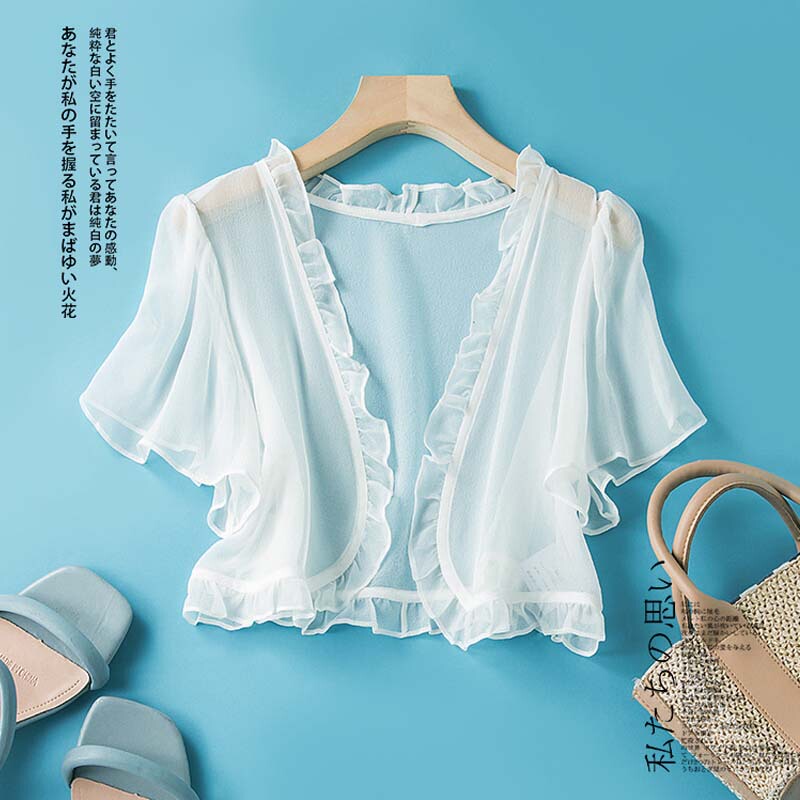 Silk Cardigan for Women 2024 Summer Short Mulberry Silk Top Small Vest Paired with Slip Dress Outerwear Cover-Up