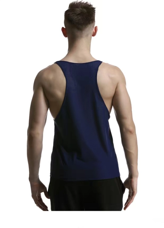 Vest nam Hibbing In kỹ thuật số thể thao mùa hè Thể dục thoáng khí Back Back Side Mở lớn Vest áo lót nam