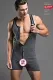 Superbody eo thấp cotton nam những người đàn ông quần áo một mảnh vest thể dục