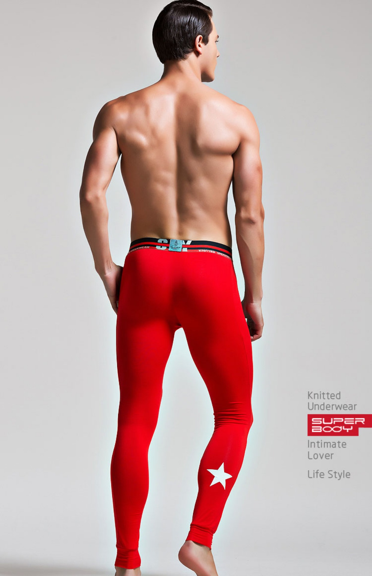 Quần nam mùa thu eo thấp Thanh niên mỏng Modal Quần legging nam Quần ấm quần áo giữ nhiệt nữ