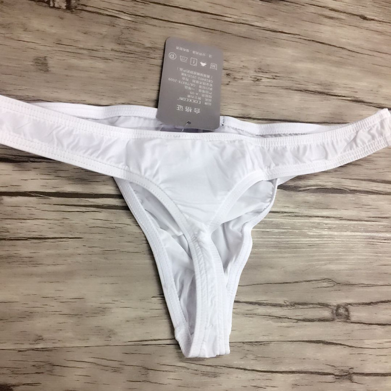 2 cái COCKCON của nam giới thong mượt thấp eo sexy breathable băng trong suốt lụa của nam giới quần duy nhất