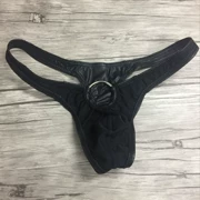 Quần nam Thongs Iron Ring Faux Leather Single Đinh thấp Eo Sexy T Quần hoop Thời trang Đồ lót đơn Đinh U Thiết kế lồi