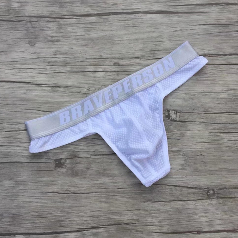 Người dũng cảm không hề sợ hãi đội trưởng đồ lót nam sexy thong jacquard thấp eo người đàn ông mượt của t quần