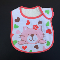 Baby All-cotton Side Buckle Baby Round Mouth Newborn Enclosure Pure Cotton Waterproof Pink Womens Baby Saliva