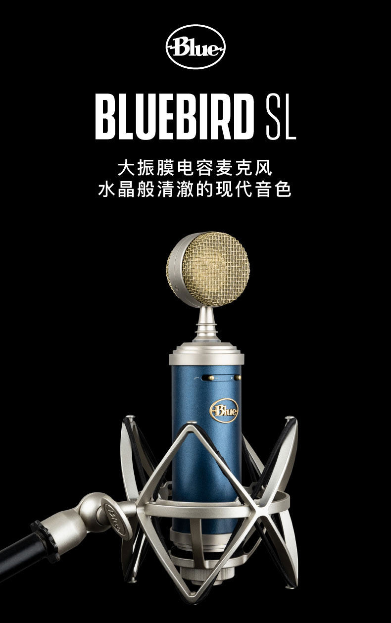 BlueBird SL蓝鸟电容式麦克风专业话筒直播游戏K歌录音说唱