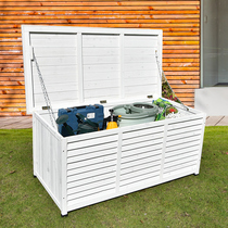 Outdoor storage cabinet Storage low cabinet finishing carpet Solid wood cabinet rainproof anti-corrosion Balcony Courtyard Garden door