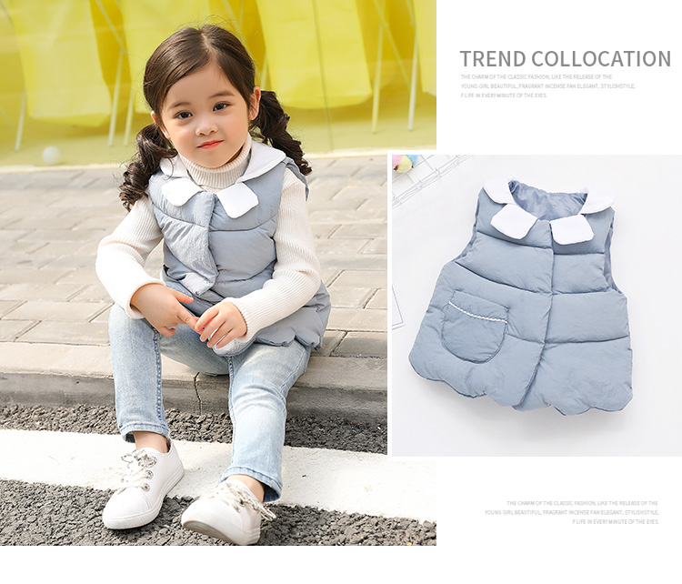 Áo vest nữ mùa xuân và mùa thu cho bé gái Hàn Quốc mùa đông trẻ em xuống mùa thu cotton đặc biệt cho bé 1-3 tuổi quần áo trẻ em