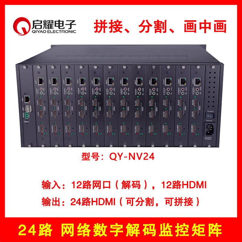 Enlighyao Internet Digital Decoding High-definition Monitor Matrix 24 Screen Large Screen Splicing Split Open Window 24 junction 4K