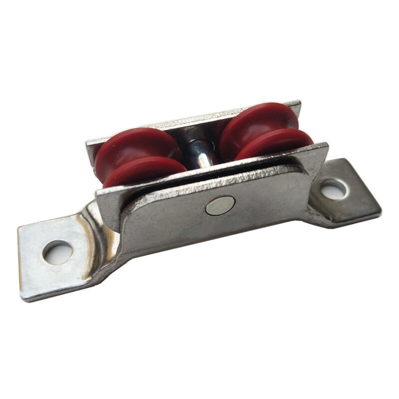 The silent bearing wheel plastic steel roadsliding door high double slot roller walks the floor metal convex rail 16mm width 24 height