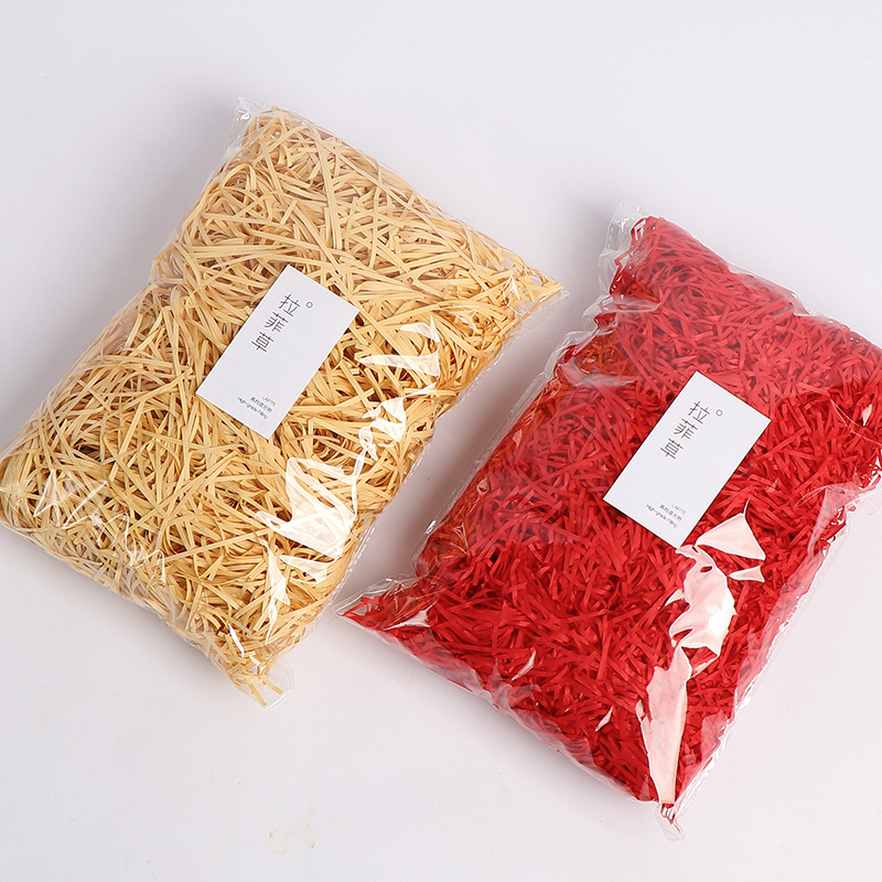 New Year Gift Boxes Packaging Boxes Fine Paper Year Goods Gift Boxes DIY Gift Boxes Filler Shredder Paper Silk Eco-friendly Raffi Grass Wholesale