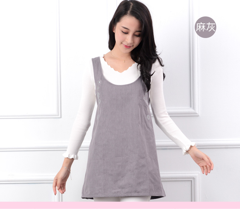Bà bầu bức xạ phù hợp với bà bầu chính hãng sợi kim loại phụ nữ mang thai bảo vệ bức xạ quần áo vest váy máy tính bốn mùa quần áo sợi bạc chống bức xạ