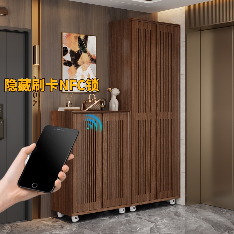 Hande Shoe Cabinet with Wheels for Home Entrance, Corridor, and Elevator, Integrated Storage Cabinet with Outdoor Sliding Wheels