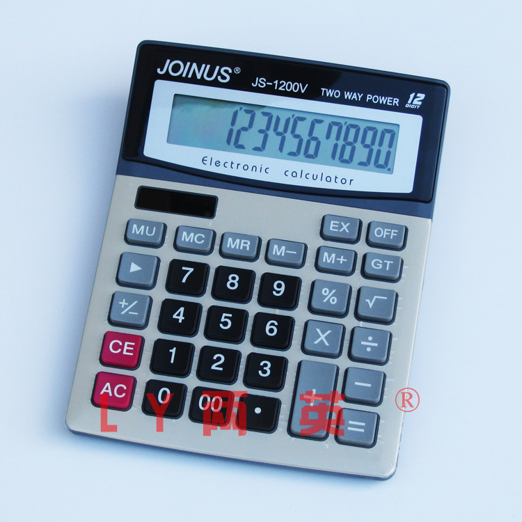 12-digit large screen solar calculator large button computer office finance special voice calculator