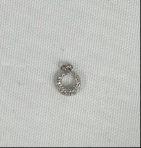 Frosted Round Tail Pendant Silver Cross Rhodium Pearl Leather Strap Head Accessories Japan Lower Order No Withdrawal No
