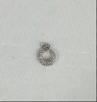Frosted Round Tail Pendant Silver Cross Rhodium Pearl Buckle Head Accessories Japan Lower Order No Withdrawal No Change