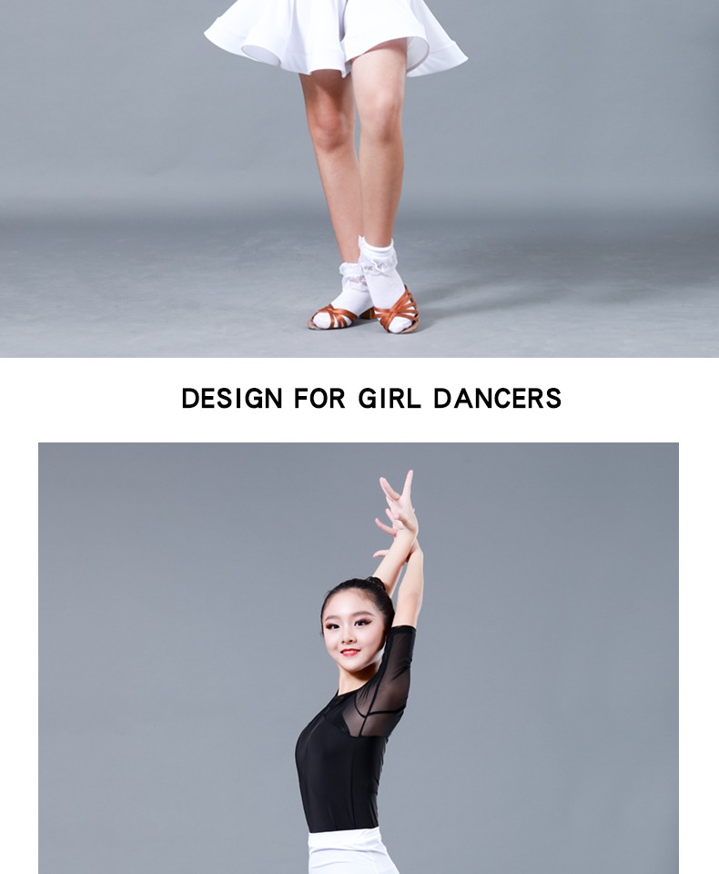 CONNY trẻ em Trang phục khiêu vũ Latin cô gái trẻ Váy khiêu vũ Latin trong tay áo thực hành cuộc thi biểu diễn quần áo khiêu vũ - Khiêu vũ / Thể dục nhịp điệu / Thể dục dụng cụ váy nhảy cha cha cha