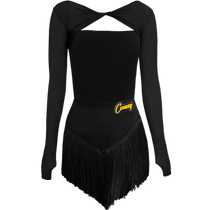 CONNY Latin dance wear womens dance training suit tassel skirt mesh long-sleeved top performance suit
