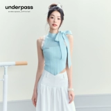 underpass Оригинальный дизайнерский трикотажный ремень с бантиком, атмосферный жилет без рукавов, облегающий крой