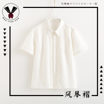  (JK shirt)Summer organ pleated original JK uniform white shirt top long-sleeved short-sleeved female student college style