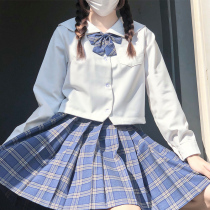  (White without this)Hanamimori original jk uniform skirt genuine suit full set sailor suit summer female student class suit