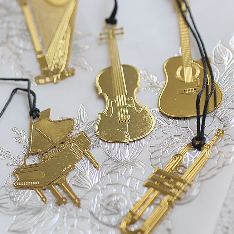 Metal Bookmark My Music Bookmark Art Creative Metal Bookmark Hanging Rope Style 6 Full Set-Taobao
