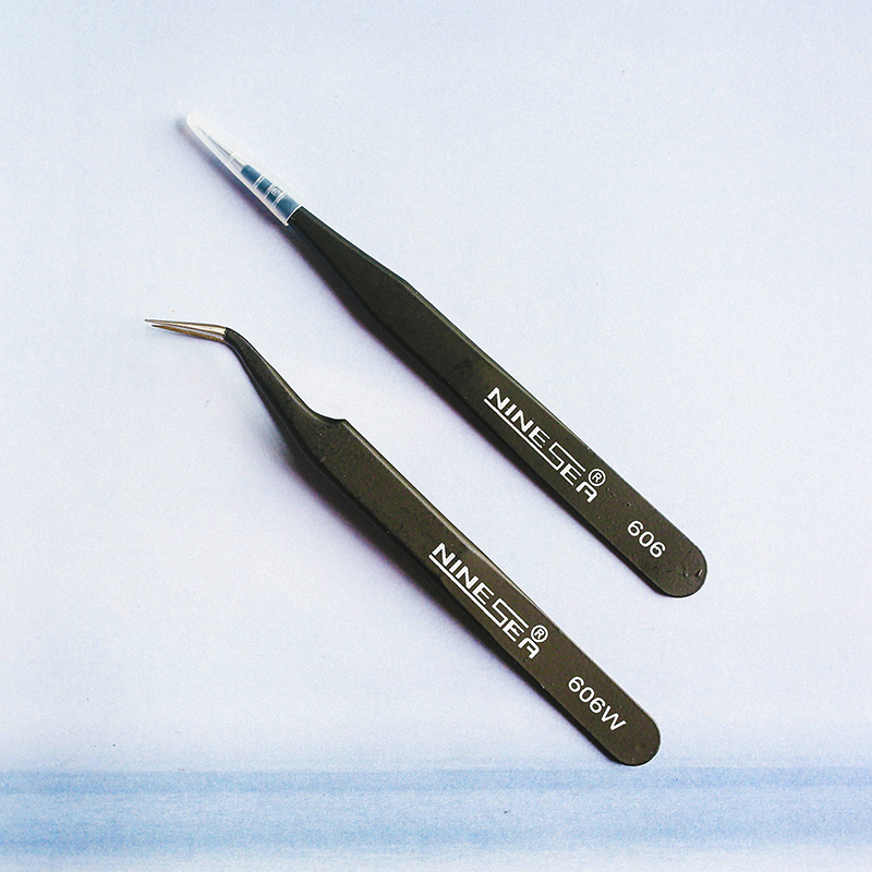Taiwan Jiuyang Precision Hand Tweezers Pen Knife Base Plate Model Rubber Stamp Paper Cloth Art Hand Ledger Anti-Magnetic Antistatic