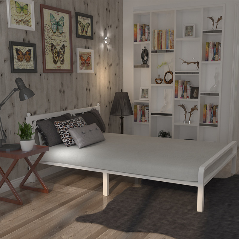 Eurostyle Iron Art Bed Brief Iron Bed 1 1 5 m 1 8 m Hotel Dormitory Iron Frame Bed Net Red Iron Art Single Double Bed-Taobao