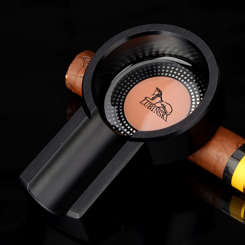 LUBINSKI Rubinski Cigar Cigar Mini Tobacco Ashtray 026C Black Portable Cigar Tool