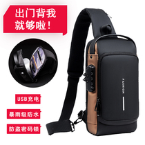 New Mens Bag Casual Mens Chest Bag Rider Backpack Single Shoulder Diagonal Satchel Trend Locomotive Bag Small Handbag Summer