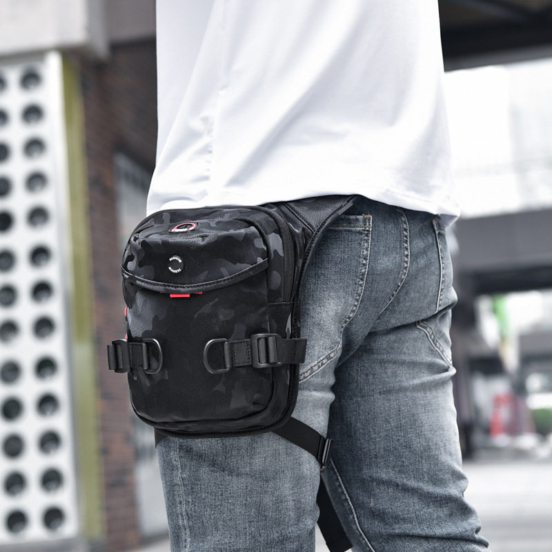 Versatile male bag Purse Riding Leg Bag Men Single Shoulder Diagonal Satchel Waterproof Rider Bag Sport Small Cell Phone Bag