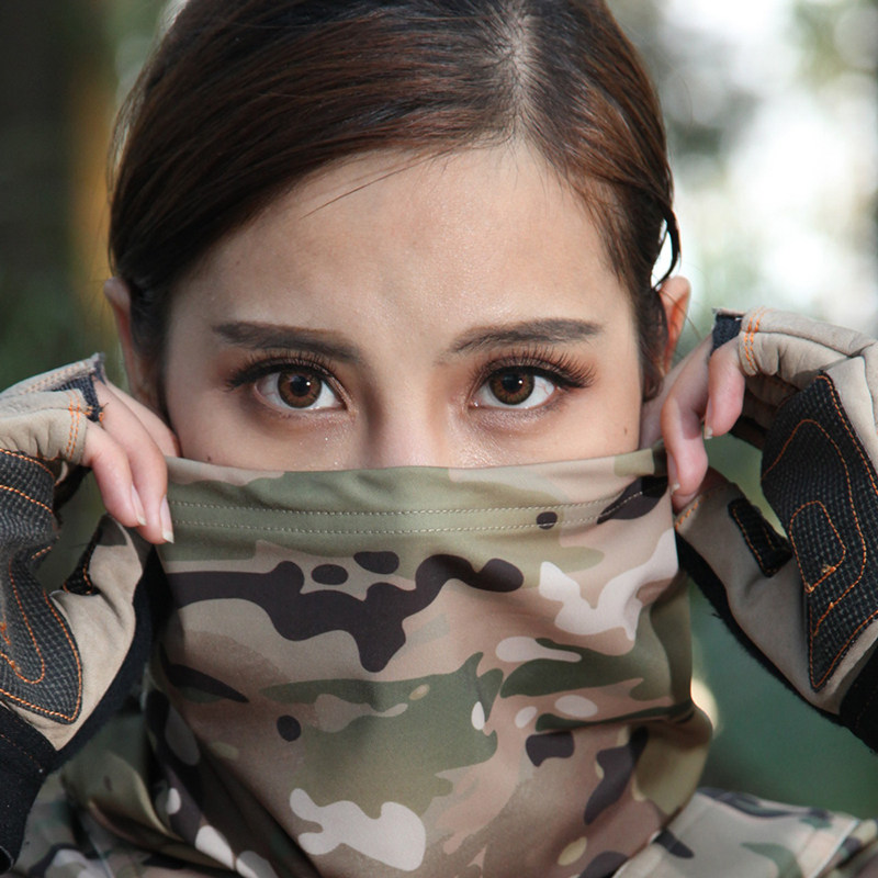 Summer sunscreen camouflares men and women speed dry type stock 100 Walled Neck Ice Veil riding headscarf Tactical anti-sand permalink