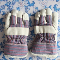 The first layer of cowhide plus cotton low temperature antifreeze grab ice crew winter outdoor operation cold storage special antifreeze gloves