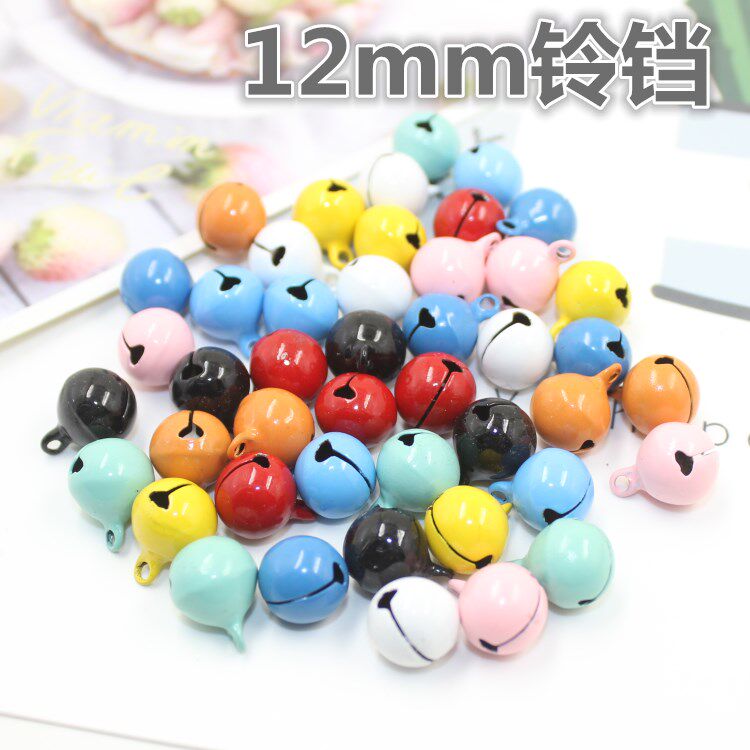 DIY Ornament Accessories Material Infant Teach 12 mm pure copper bell Bell Mix Bright Colored Small Bell Hand Alchemy