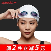 Mũ bơi Speedo nữ tai dài tóc không thấm nước thời trang không thấm nước thoải mái không đầu nam và nữ silicone bơi chuyên nghiệp