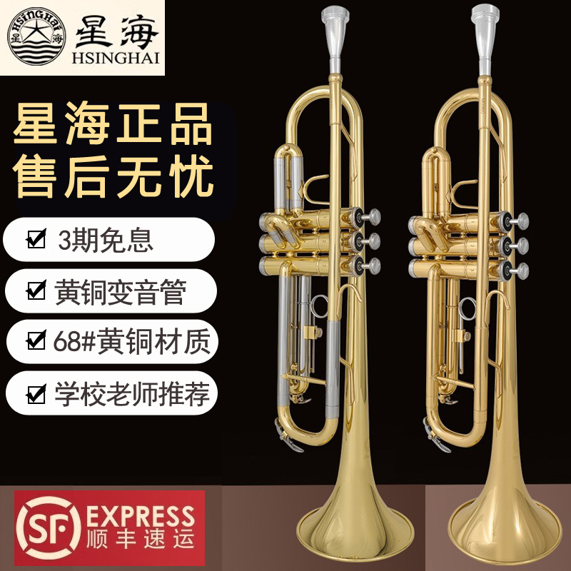 星海トランペット楽器Bフラット学生試験プロの演奏レベル初心者大人西洋金管楽器