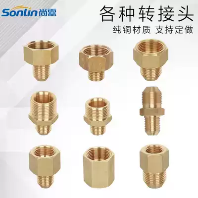 High pressure washer car wash water gun water pipe docking variable diameter conversion joint inner wire 22 turn outer wire 18 copper joint