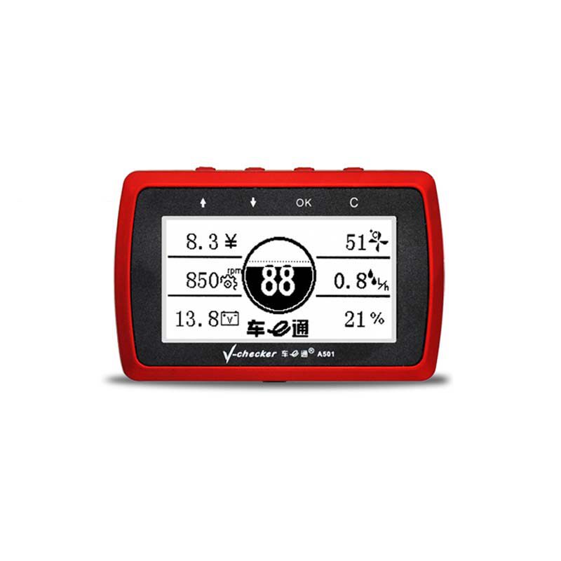 v-checker A501 wagon computer obd shows fuel consumption fault detection