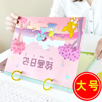 Painting diary 12th grade kindergarten field diary large loose-leaf reading picture writing words weekly diary student use