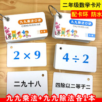 Big nine nine multiplication formula table card primary school students second grade Multiplication Division formula table 99 multiplication oral calculation card