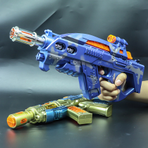 Childrens baby electric sound and light toy gun boy small pistol charge to eat chicken equipped with soft bullet AK gun revolver 416