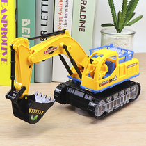Electric Remote Control Car Excavator Deformation Robot Boy Steam Cop Car Baby Charging Version Children Toy Engineering Car
